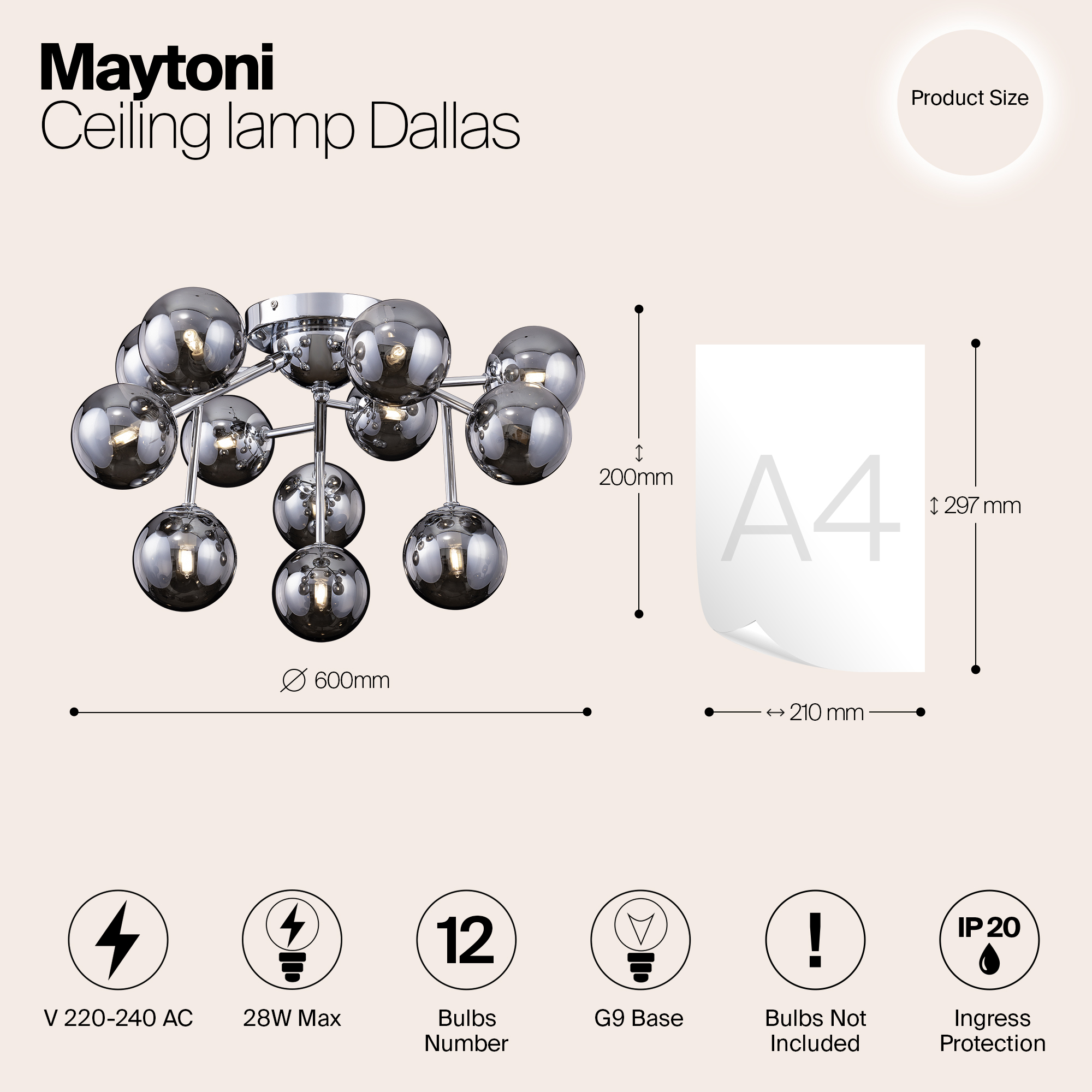 Потолочная люстра Maytoni Dallas MOD545PL-12CH