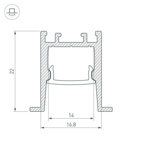 Профиль Arlight SL-Comfort-2322-F-2000 Anod 031770
