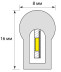 Гибкий неон Uniel 8W/m 120LED/m 2835SMD синий 50M ULS-N21-2835-120LED/m-8mm-IP67-220V-8W/m-50M-Blue UL-00002926