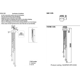 Подвесная люстра Crystal Lux Gaspar SP9 D300 White