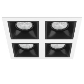 Комплект из светильников и рамки Lightstar Domino Quadro (214546+214507+214507+214507+214507) D54607070707