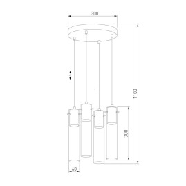 Подвесная люстра TK Lighting 3259 Look Graphite