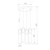 Подвесная люстра TK Lighting 3259 Look Graphite