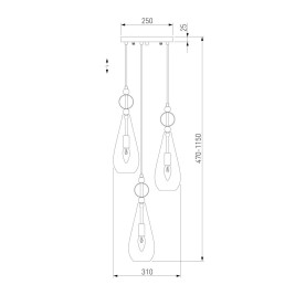 Подвесной светильник Eurosvet 50202/3 хром