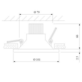 Встраиваемый светодиодный светильник Elektrostandard 15267/LED 7W 4200K черный/черный a055722