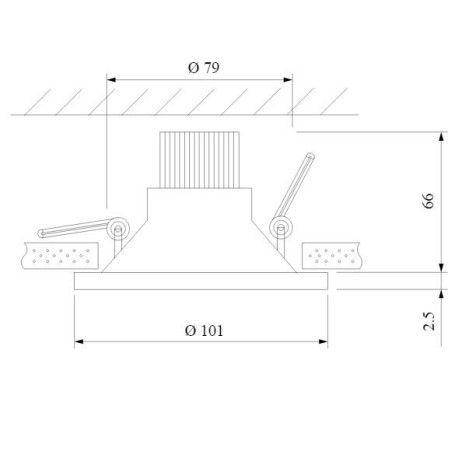 Встраиваемый светодиодный светильник Elektrostandard 15267/LED 7W 4200K черный/черный a055722