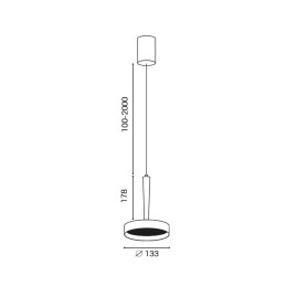 Плафон Italline IT02-025 black 3000K