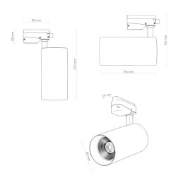 Трековый светильник Denkirs Solid Koper DK6456-BK