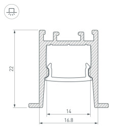 Профиль Arlight SL-Comfort-2322-F-2000 Anod Black 031771
