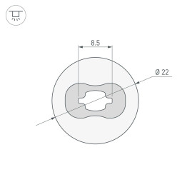 Профиль Arlight WPH-Flex-D22-360Deg-S8-5M White 045847