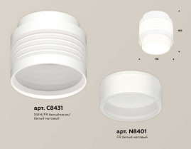 Комплект накладного светильника Ambrella light Techno Spot XS (C8431, N8401) XS8431001