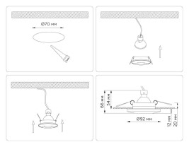 Светильник встраиваемый Ambrella Light TN3200