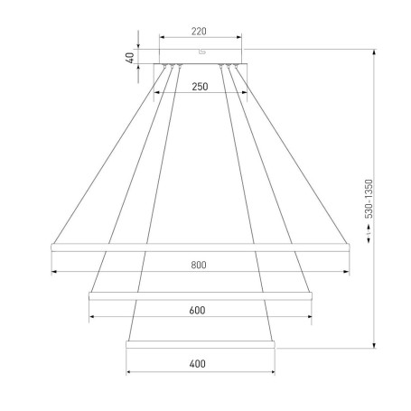Подвесной светодиодный светильник Eurosvet Collars 90264/3 латунь