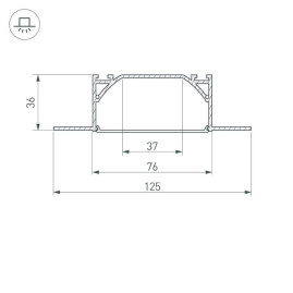 Профиль Arlight ARH-LINIA72-FANTOM-2000 ANOD 025025