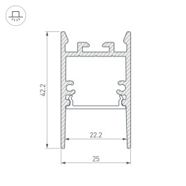 Профиль Arlight SL-Comfort-2542-2000 Anod 031727