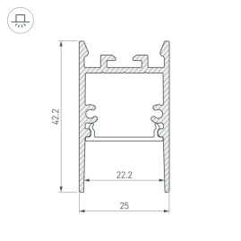 Профиль Arlight SL-Comfort-2542-2000 Anod 031727