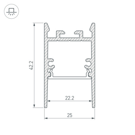 Профиль Arlight SL-Comfort-2542-2000 Anod 031727