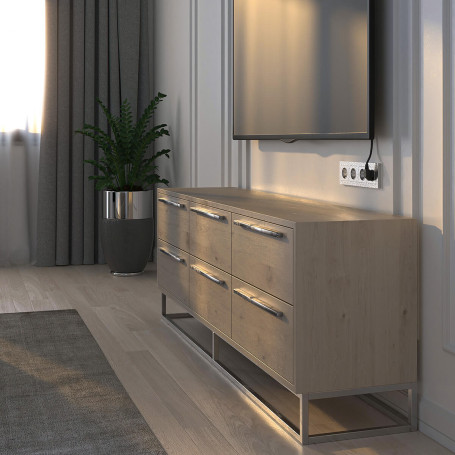 Рамка Werkel Hammer на 4 поста серебряный W0042406 4690389163487