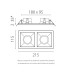Комплект со светильником Lightstar Domino Quadro (214523+214503+214503+214007+214007) D5230303BMOD
