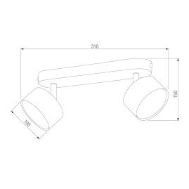 Спот TK Lighting 3403 Clark Black