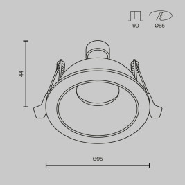 Встраиваемый светильник Maytoni Technical Downlight Share DL126-GU10-B