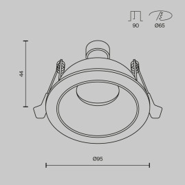 Встраиваемый светильник Maytoni Technical Downlight Share DL126-GU10-B