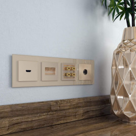 Акустическая розетка Werkel х4 шампань W1185011 4690389157523