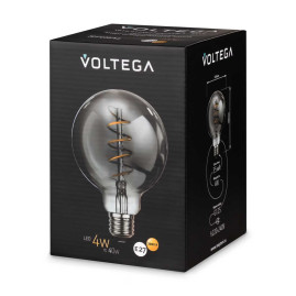 Лампа светодиодная филаментная Voltega 271 E27 4W 3000K дымчатая 8519