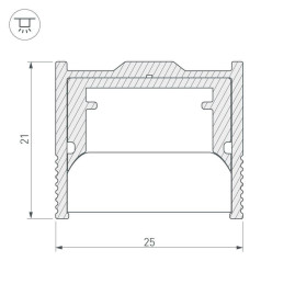 Профиль Arlight WPH-Floor22-2000 ANOD 023291