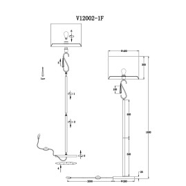 Торшер Moderli Карамель V12002-1F