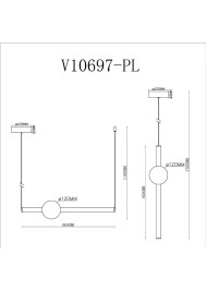 Подвесной светодиодный светильник Moderli Eclipse V10697-PL