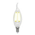Лампа светодиодная филаментная Uniel E14 7,5W 3000K прозрачная LED-CW35-7,5W/WW/E14/CL GLA01TR UL-00003248