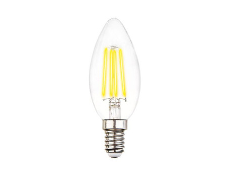 Лампа светодиодная филаментная Ambrella light E14 6W 4200K прозрачная 202115