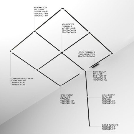 Шинопровод Maytoni Technical Busbar trunkings Radity TRX084EC-112W