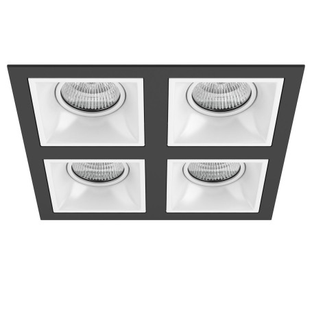 Комплект из светильников и рамки Lightstar Domino Quadro (214547+214506+214506+214506+214506) D54706060606