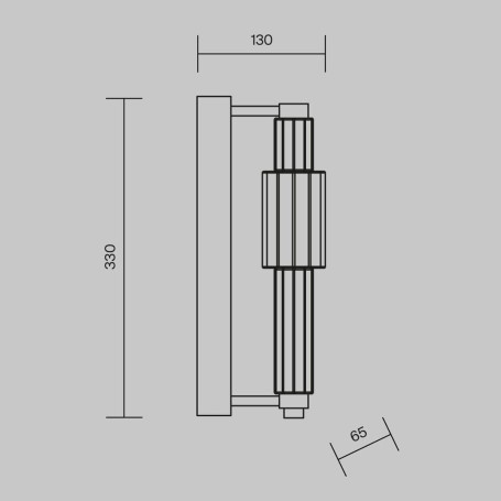Настенный светильник Maytoni Verticale MOD308WL-L9CH3K