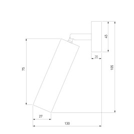 Светодиодный спот Eurosvet Pin 20133/1 LED белый/черный