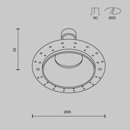 Встраиваемый светильник Maytoni Technical Downlight Share DL126-GU10-TRS-B