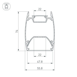 Профиль Arlight ARH-Line-4874-Dual-2000 Anod 036345