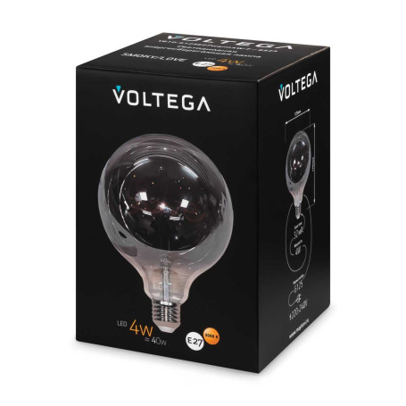 Лампа светодиодная филаментная Voltega 271 E27 4W 3000K дымчатая 8523