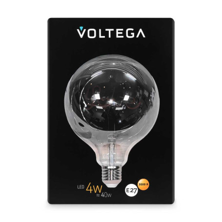 Лампа светодиодная филаментная Voltega 271 E27 4W 3000K дымчатая 8523