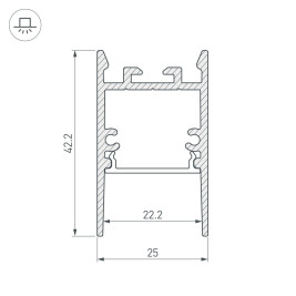 Профиль Arlight SL-Comfort-2542-2000 Black 046934