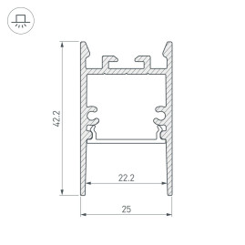 Профиль Arlight SL-Comfort-2542-2000 Black 046934