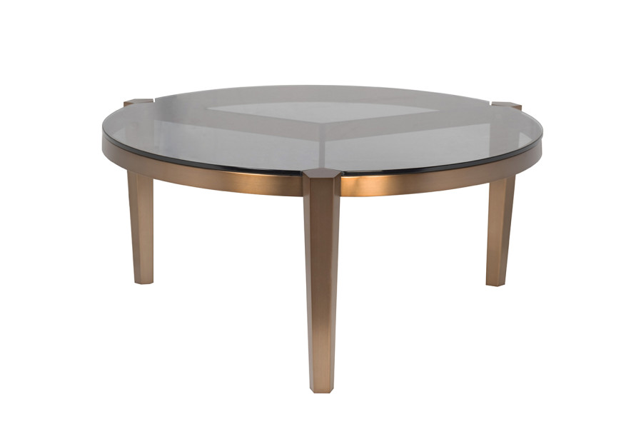 Стол журнальный круглый со стеклом