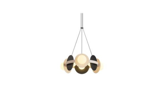 Люстра подвесная Alfa Light F3924-13 black+wh ite 6/30W6/30W D60*H12 0