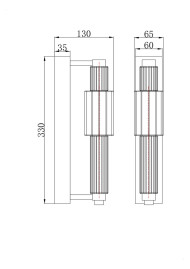 Настенный светильник Maytoni Verticale MOD308WL-L9GN3K