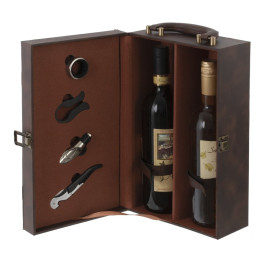 Шкатулка для бутылок с набором сомелье, L19,5 W12 H35 см