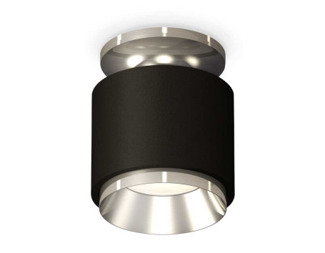 Комплект накладного светильника Ambrella light Techno Spot XS7511080 SBK/PSL черный песок/серебро полированное (N7927, C7511, N7032)