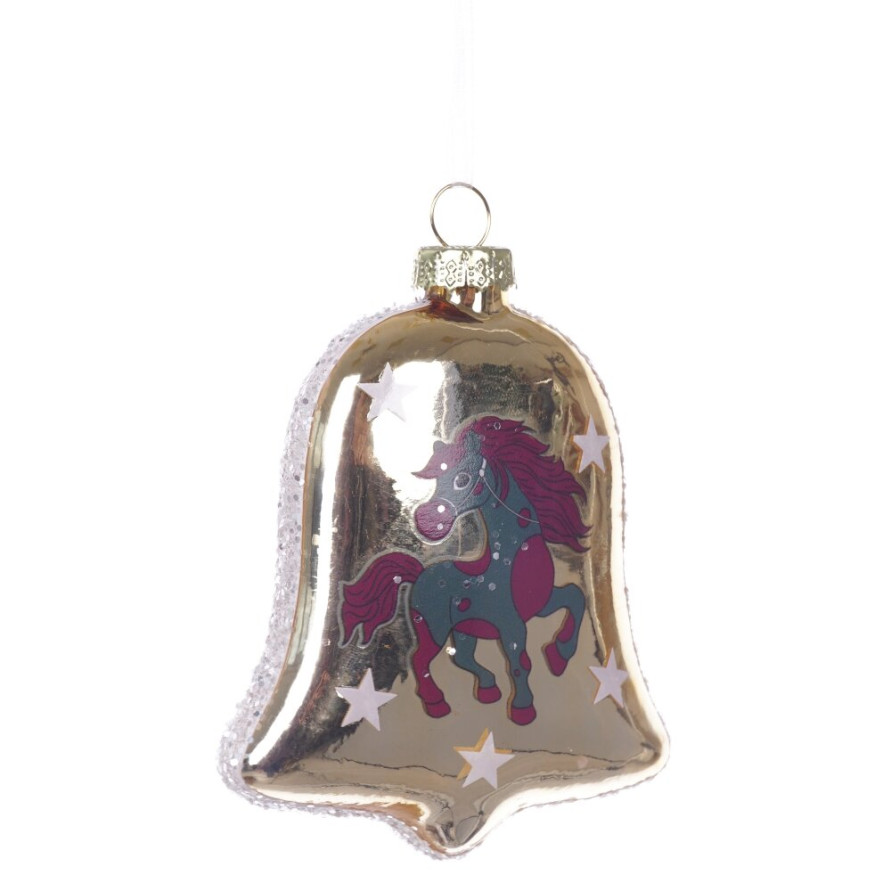 Украшение новогоднее &quot;Колокольчик с лошадкой&quot;, L8 W2,5 H11 см