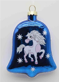 Украшение новогоднее &quot;Колокольчик с лошадкой&quot;, L8 W2,5 H11 см